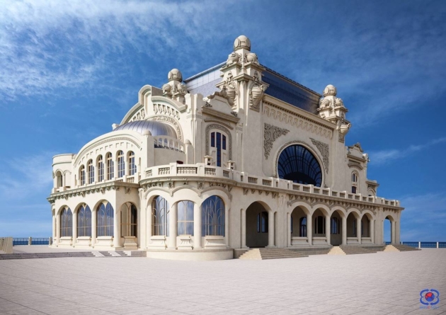 Cazinoul din Constanța, restaurat cu materiale care rezistă la cutremure de 7-8 grade Richter şi la aerul sărat al mării