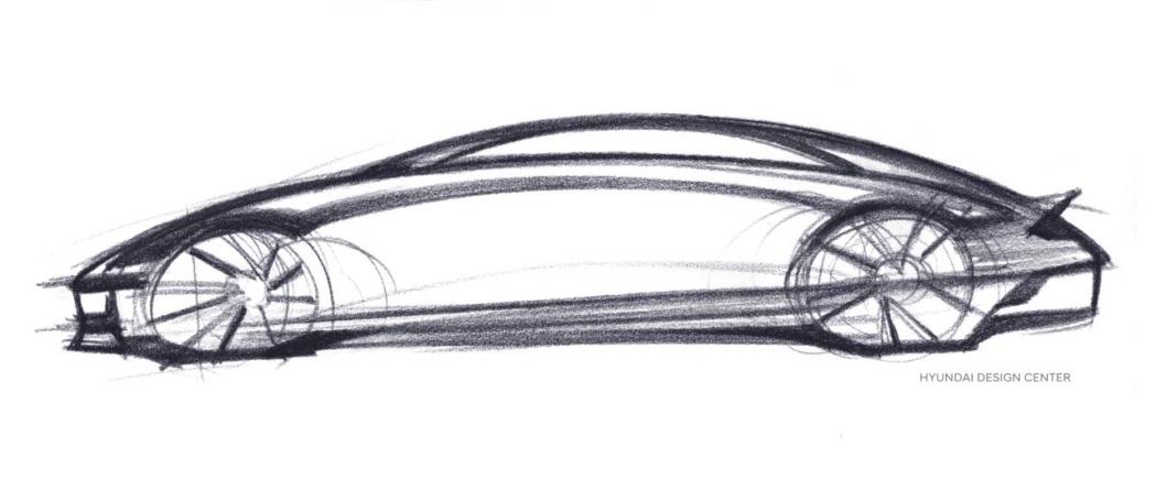 Hyundai a dezvăluit liniile viitorului model electric Ioniq 6