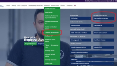 RAR a lansat un agregator al campaniilor de „rechemare” pentru vehicule