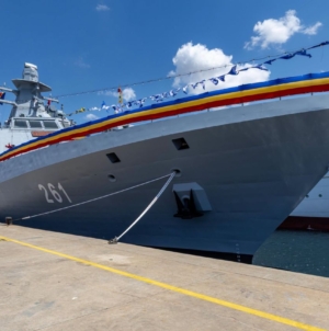 Drapelul României pe o nouă navă de război! Forțele Navale au o nouă corvetă în Marea Neagră, o achiziție de 265 mil. euro