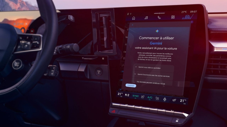 Gemini, asistentul Ai al Google, intră în echiparea mașinilor Renault