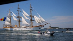 Mândria marinei române pe râul Hudson: Bricul Mircea a defilat la New York la 250 de ani de la independența SUA