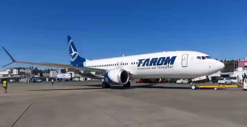 VIDEO: Tarom a prezentat primele imagini cu schema de vopsire a noilor Boeing 737 MAX